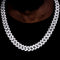 15Mm Zircon Cuban Link Chain Iced Out in Hand-Set Simulated Diamond Stones Bling Miami CZ Necklace Gift for Her/Him